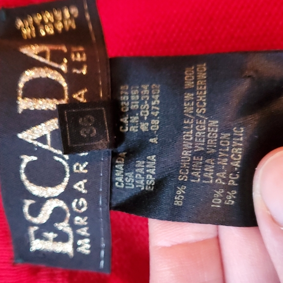 Vintage Escada red wool skirt - Picture 9 of 14